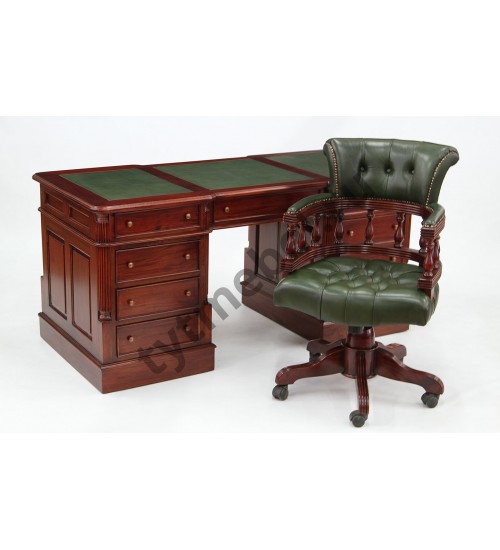 MJ-489. Стол письменный (массив красного дерева) ANTIQUE (вишня), 160*75*76 см